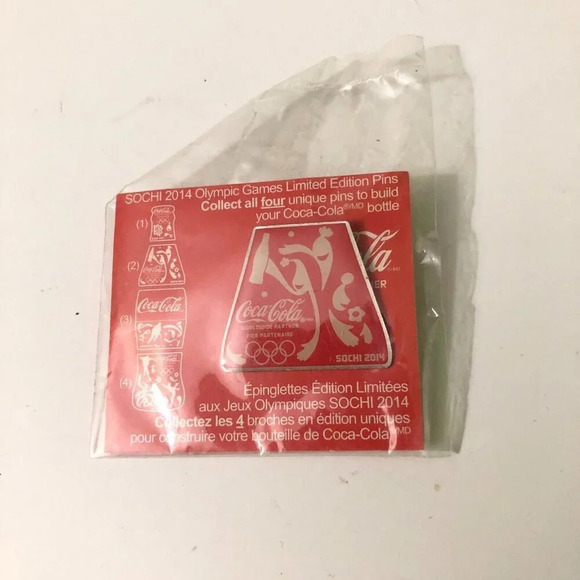 Lot  of 3 Sochi Olympic Games 2014 Pins Coca Cola Bottle Pieces - Picture 4 of 11